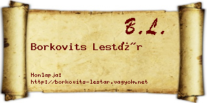 Borkovits Lestár névjegykártya
